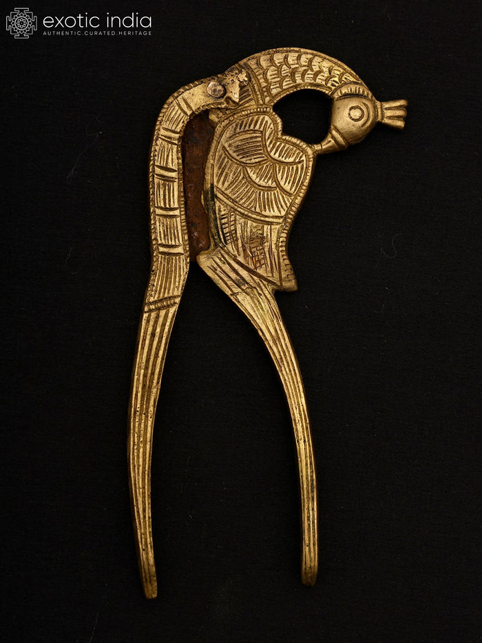 5" Peacock Brass Nut Cracker Handmade Home Decor