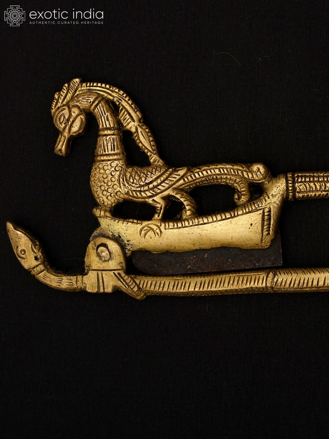 7" Peacock with Snake Design Nut Cracker/Sarota