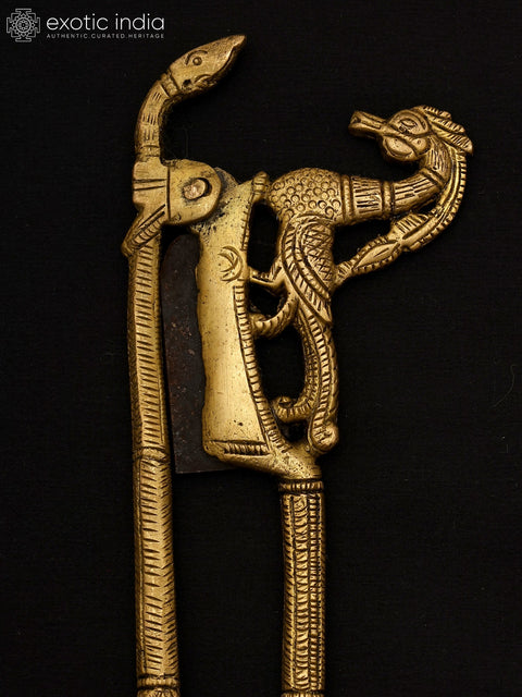 7" Peacock with Snake Design Nut Cracker/Sarota