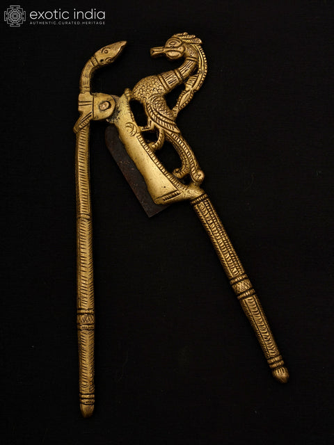 7" Peacock with Snake Design Nut Cracker/Sarota