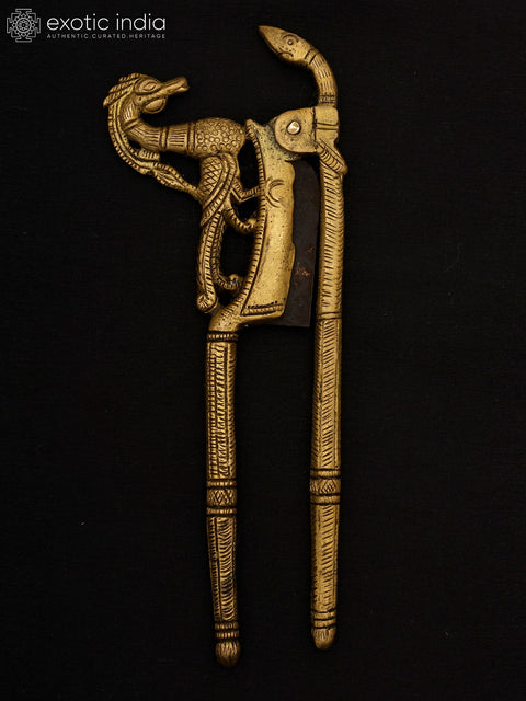 7" Peacock with Snake Design Nut Cracker/Sarota