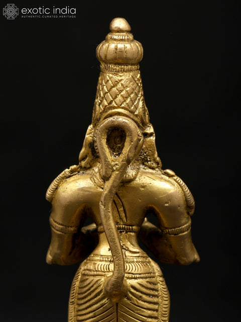 8" Lord Hanuman Standing in Namaskar Mudra | Brass Idol