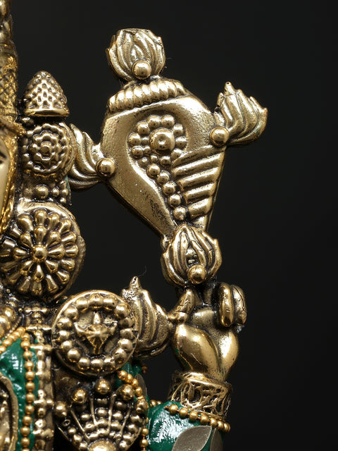 12" Superfine Tirupati Balaji (Venkateshvara) | Brass Statue with Inlay Work