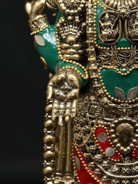 12" Superfine Tirupati Balaji (Venkateshvara) | Brass Statue with Inlay Work