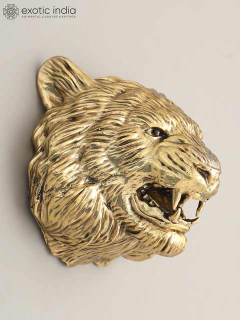 4" Superfine Lion Face Wall Hanging Statue | Home Decor
