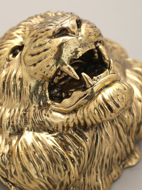 4" Superfine Lion Face Wall Hanging Statue | Home Decor