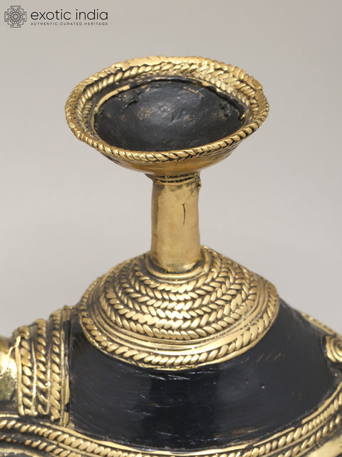 8" Decorative Camel Statue in Brass with Candle Stand | Dhokra Art | Home Decor