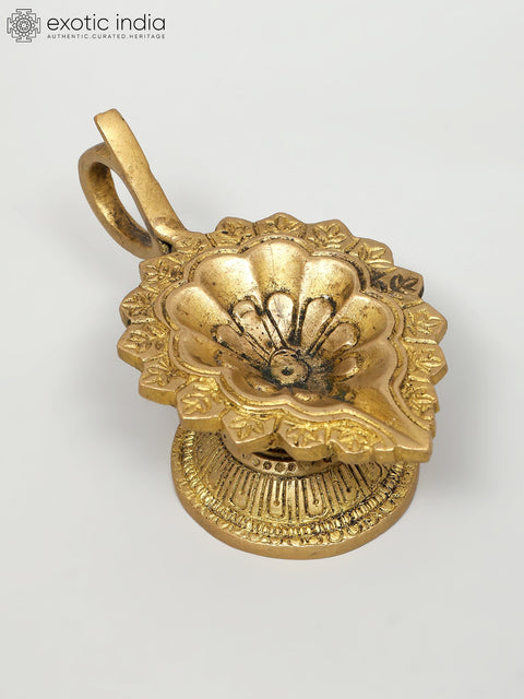 4" Handheld Brass Diya (Oil Lamp) | Handmade | Made In India