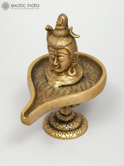 6" Lord Shiva Enshrined as Linga In Brass | Handmade | Made In India