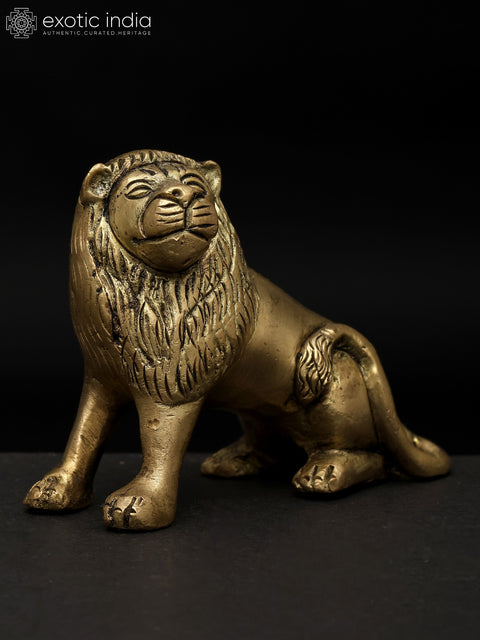 3" Small Lion Figurine | Table Decor | Made In India