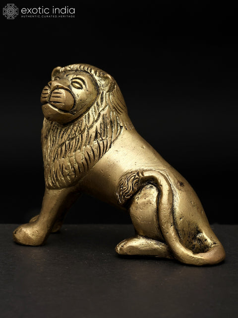 3" Small Lion Figurine | Table Decor | Made In India