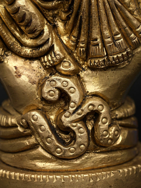 4" Small Radha Krishna on Hand | Brass Statue