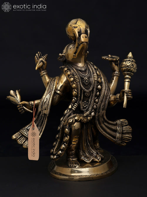 12" Lord Varaha Brass Statue - Divine Boar Avatar of Vishnu