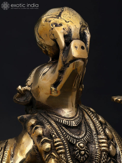 12" Lord Varaha: The Divine Boar Avatar of Lord Vishnu | Brass Statue