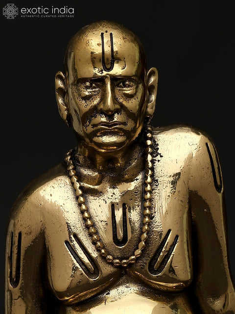 5" Small Superfine Shri Swami Samarth Maharaj (Swami of Akkalkot) | Brass Statue