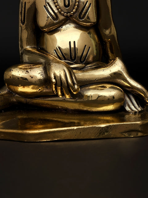 5" Small Superfine Shri Swami Samarth Maharaj (Swami of Akkalkot) | Brass Statue