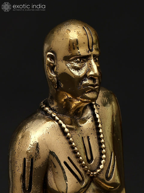 5" Small Superfine Shri Swami Samarth Maharaj (Swami of Akkalkot) | Brass Statue