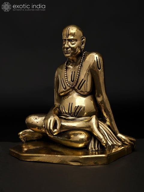 5" Small Superfine Shri Swami Samarth Maharaj (Swami of Akkalkot) | Brass Statue
