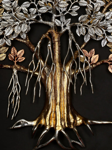 31" Large Brass Tree of Life with Perched Birds | Wall Mount | Home Decor