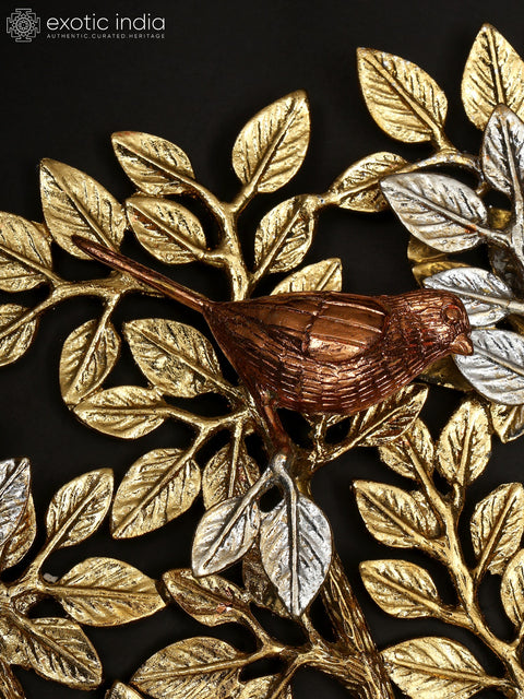 31" Large Brass Tree of Life with Perched Birds | Wall Mount | Home Decor