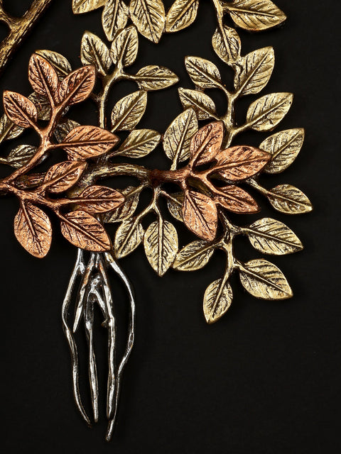 31" Large Brass Tree of Life with Perched Birds | Wall Mount | Home Decor
