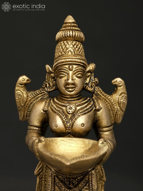 8" Deep Lakshmi | Brass Statue | Made In India | Handmade