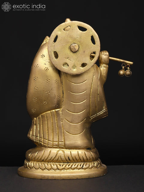 5" Small Standing Radha Krishna | Brass Statue | Made In India