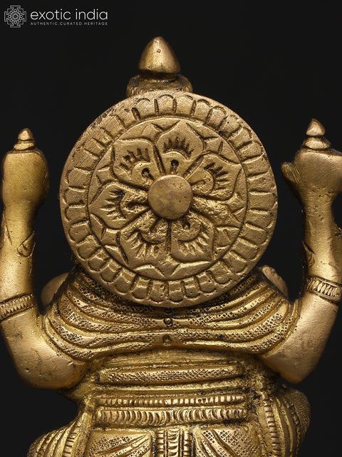 5" Small Four Armed Blessing Lord Ganesha | Brass Statue