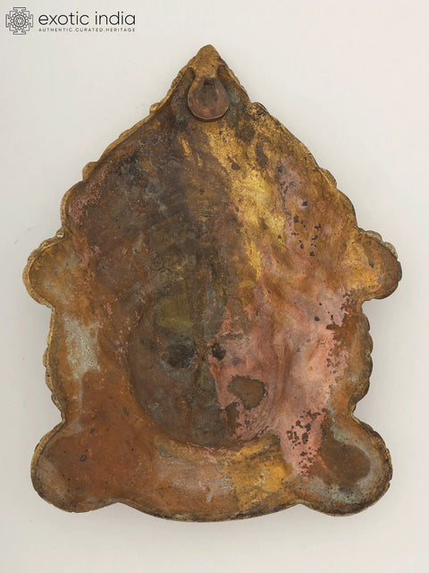 8" Brass Goddess Durga Wall Hanging Mask | Made In India