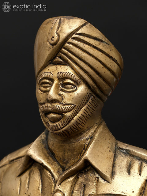 3" Small Subedar Joginder Singh Brass Bust | Table Piece