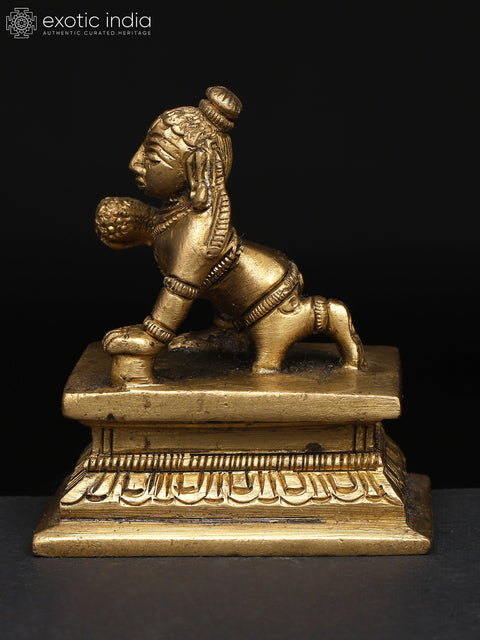 2" Small Laddu Gopal Krishna | Brass Statue