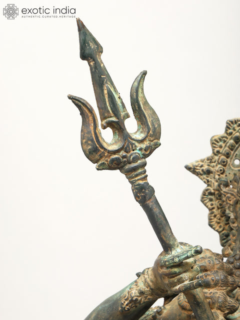 27" Fierce Grace: Dancing Goddess Kali Sculpture from Indonesia