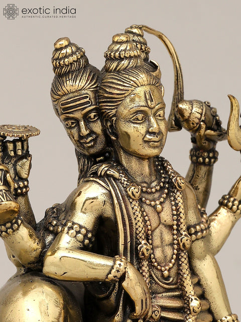 5" Small Superfine Lord Dattatreya | Brass Statue