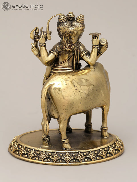 5" Small Superfine Lord Dattatreya | Brass Statue