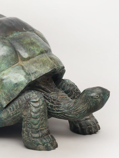 29" Decorative Tortoise Statue in Brass | Large Decor Piece