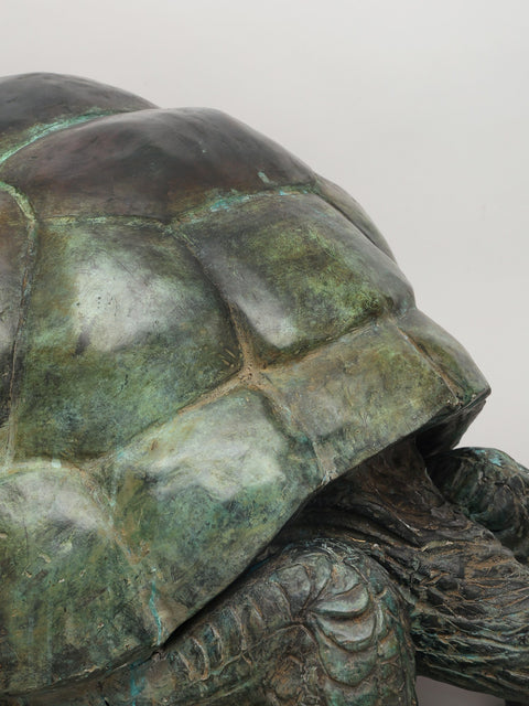 29" Decorative Tortoise Statue in Brass | Large Decor Piece