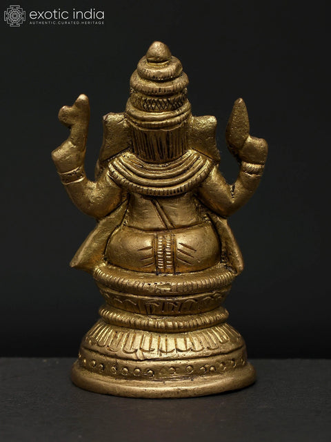 3" Brass Lord Ganesha Idol Ð Symbol of Wisdom & Prosperity