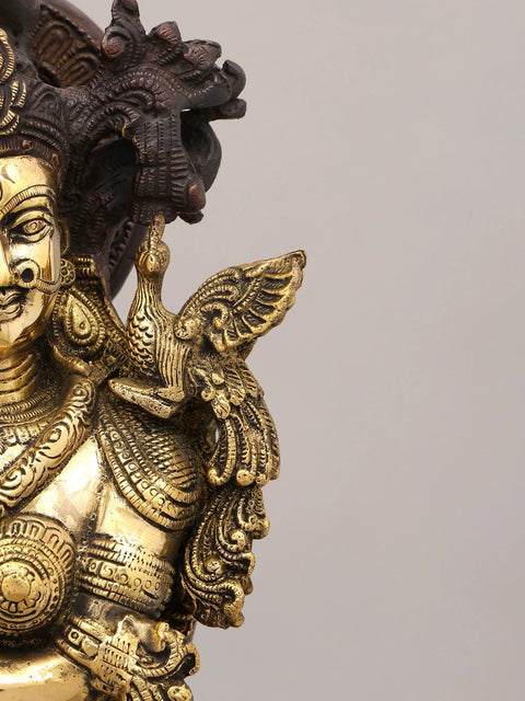 27" Divine Melody of Radha-Krishna | Brass Statue | Made In India | Handmade