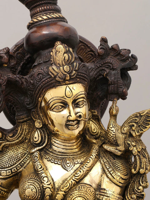 27" Divine Melody of Radha-Krishna | Brass Statue | Made In India | Handmade