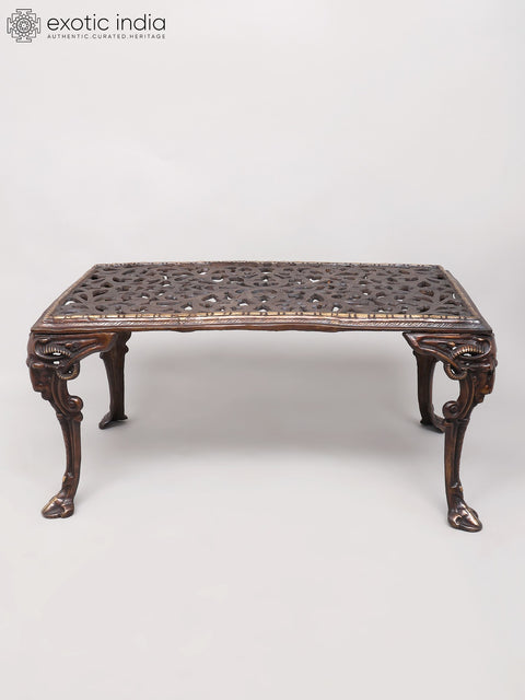 36" Large Size Designer Brass Table | Home and Living