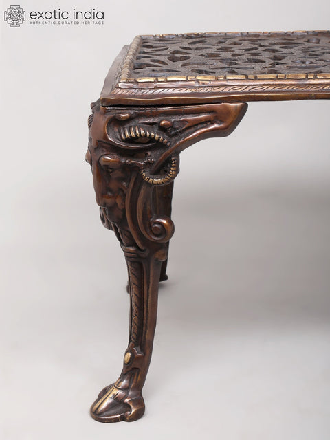 36" Large Size Designer Brass Table | Home and Living