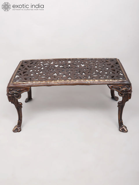 36" Large Size Designer Brass Table | Home and Living