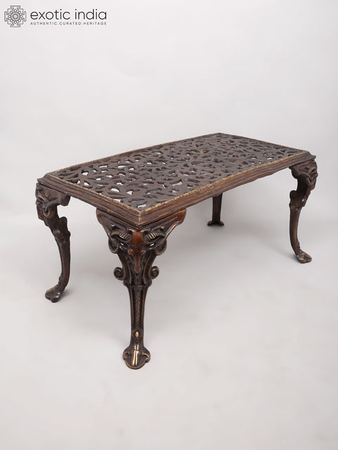 36" Large Size Designer Brass Table | Home and Living