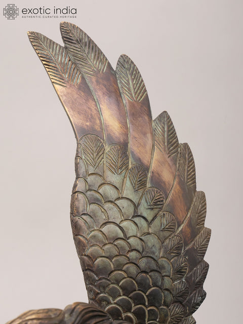 17"  Brass Pegasus – Decorative Mythical Horse Sculpture | Home Decor