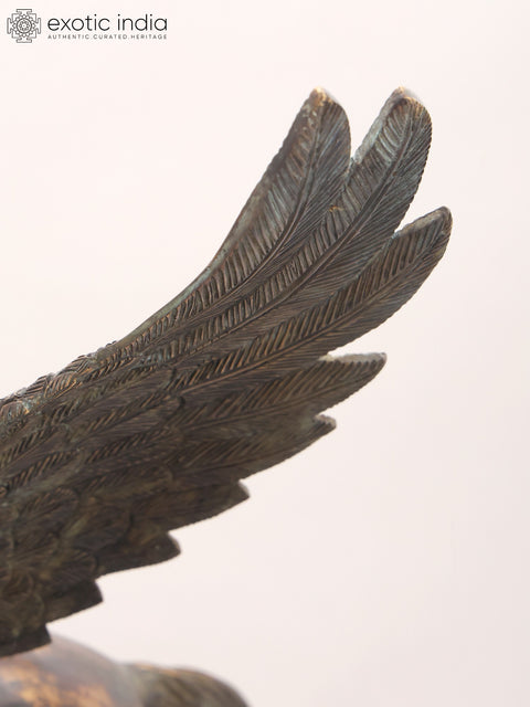 17"  Brass Pegasus – Decorative Mythical Horse Sculpture | Home Decor