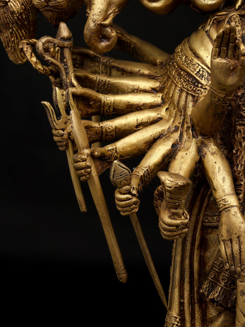 21" The Cosmic Form: Vishvarupa of Lord Vishnu | Brass Statue | Made In India | Handmade