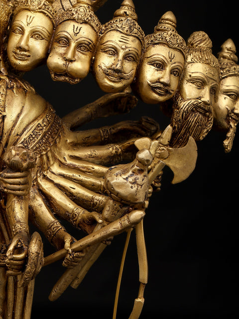 21" The Cosmic Form: Vishvarupa of Lord Vishnu | Brass Statue | Made In India | Handmade