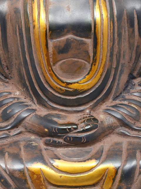 8" Lord Buddha in Dhyan Mudra | Brass Statue