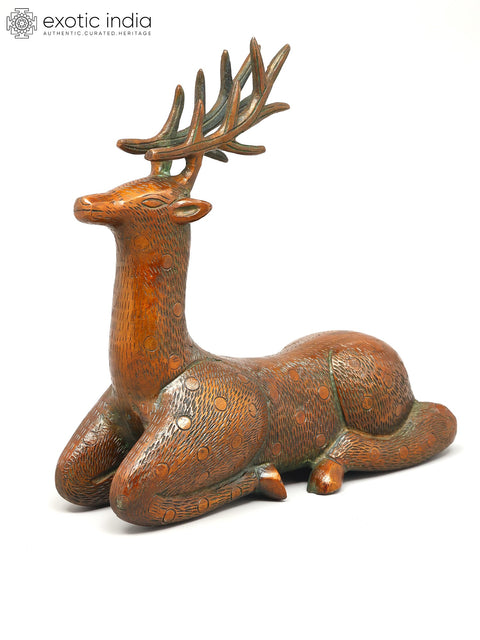 8" Decorative Brass Deer | Table Decor Figurine