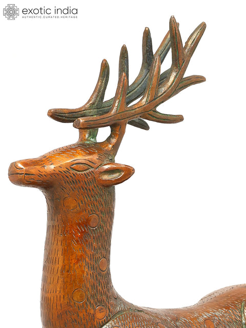 8" Decorative Brass Deer | Table Decor Figurine